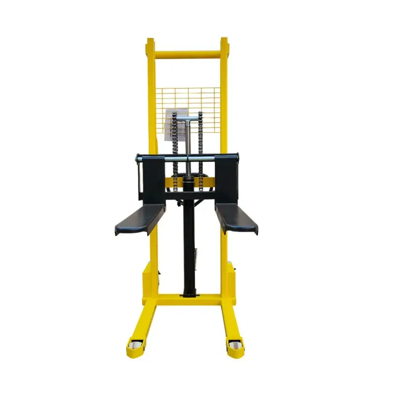 manual lift pallet stackeradjustable forks 2000kg  4400lbs capacity 63" 1600mm lifting height