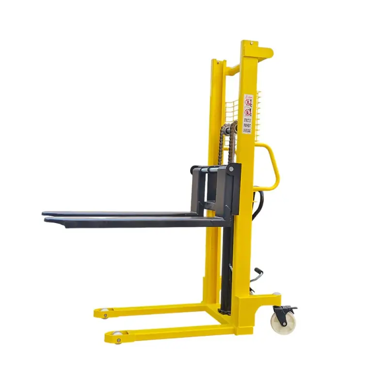 Manual Lift Pallet StackerAdjustable Forks 2000KG – 4400lbs Capacity – 63″ – 1600MM lifting height