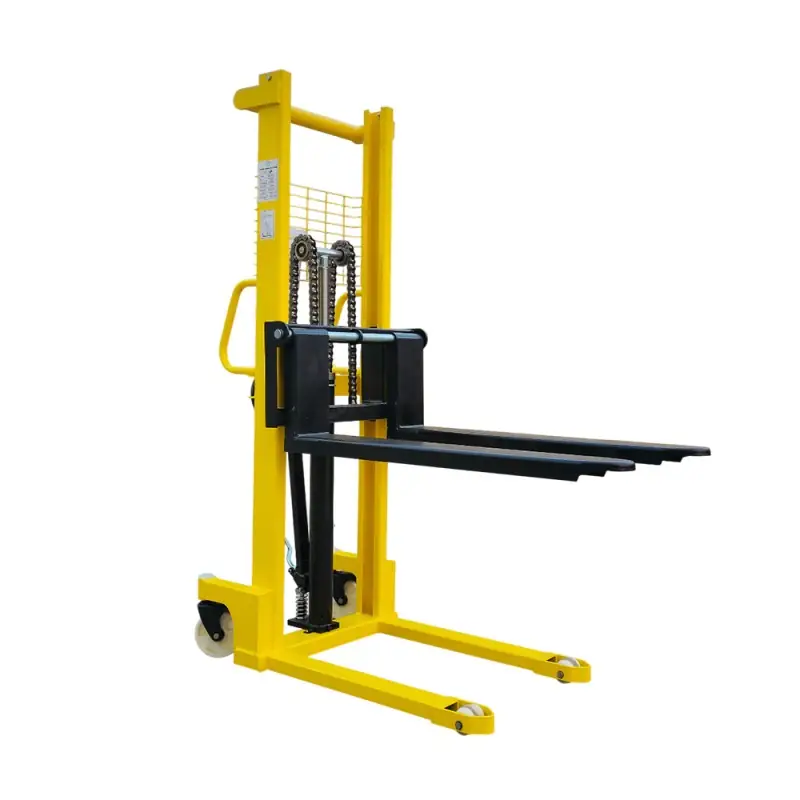 Manual Lift Pallet StackerAdjustable Forks 2000KG – 4400lbs Capacity – 63″ – 1600MM lifting height