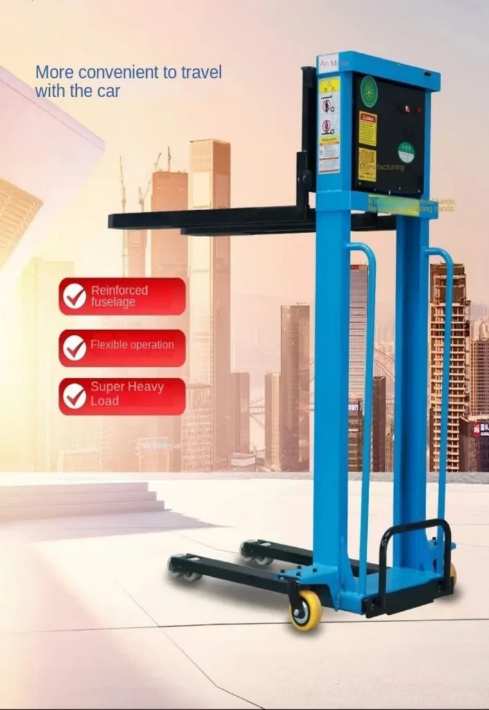 1ton 1.3m 1.6m lifting electric self climbing mini forklift ideal for warehouse lifting operation