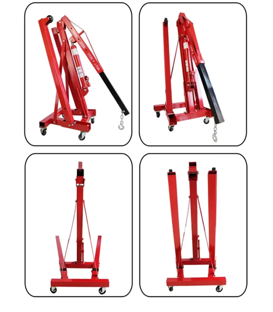 2ton foldable heavy duty4400lbs hydraulic shop crane engine hoist lift