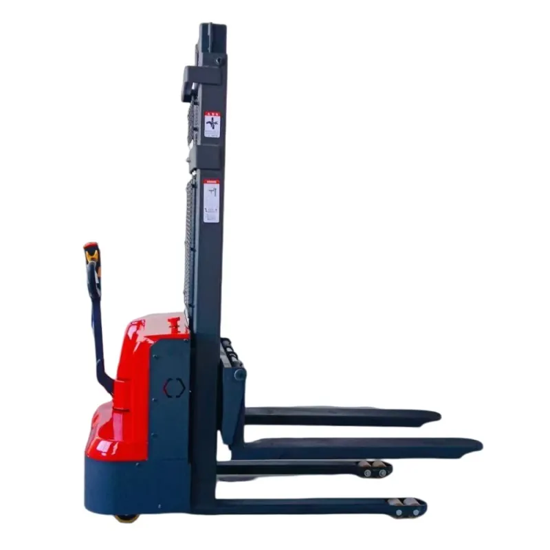 1.5 Ton Walkie Electric Pallet Stacker, 1500KG-3300 lbs Capacity with adjustable legs