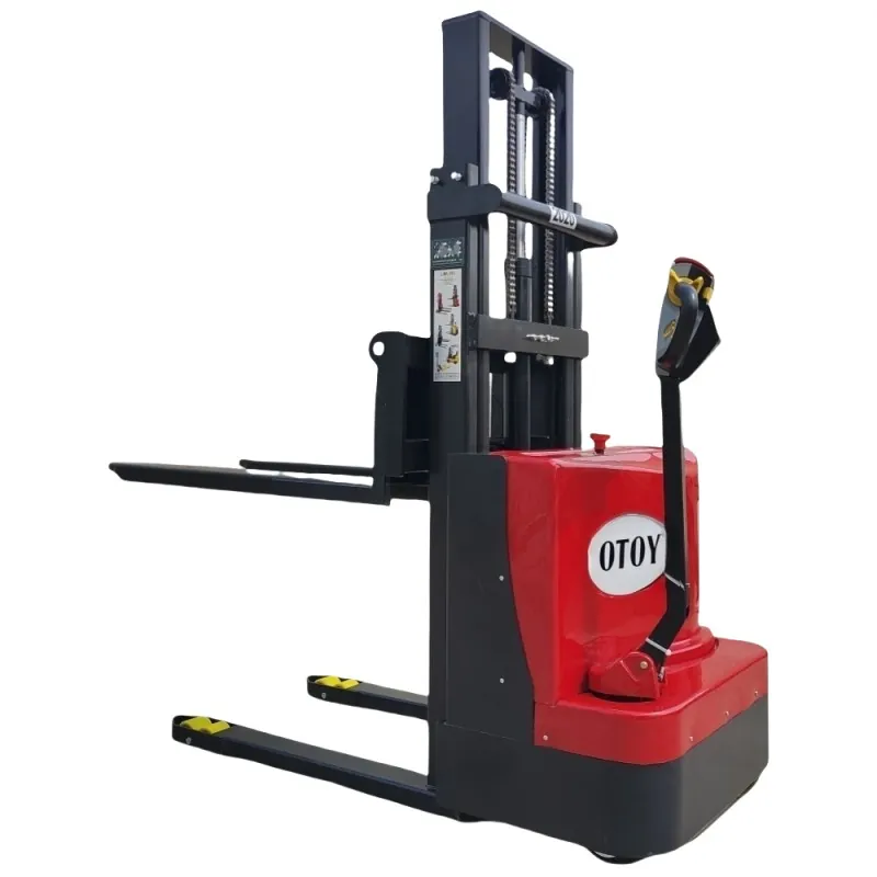 1.5 Ton Walkie Electric Pallet Stacker, 1500KG-3300 lbs Capacity with adjustable legs
