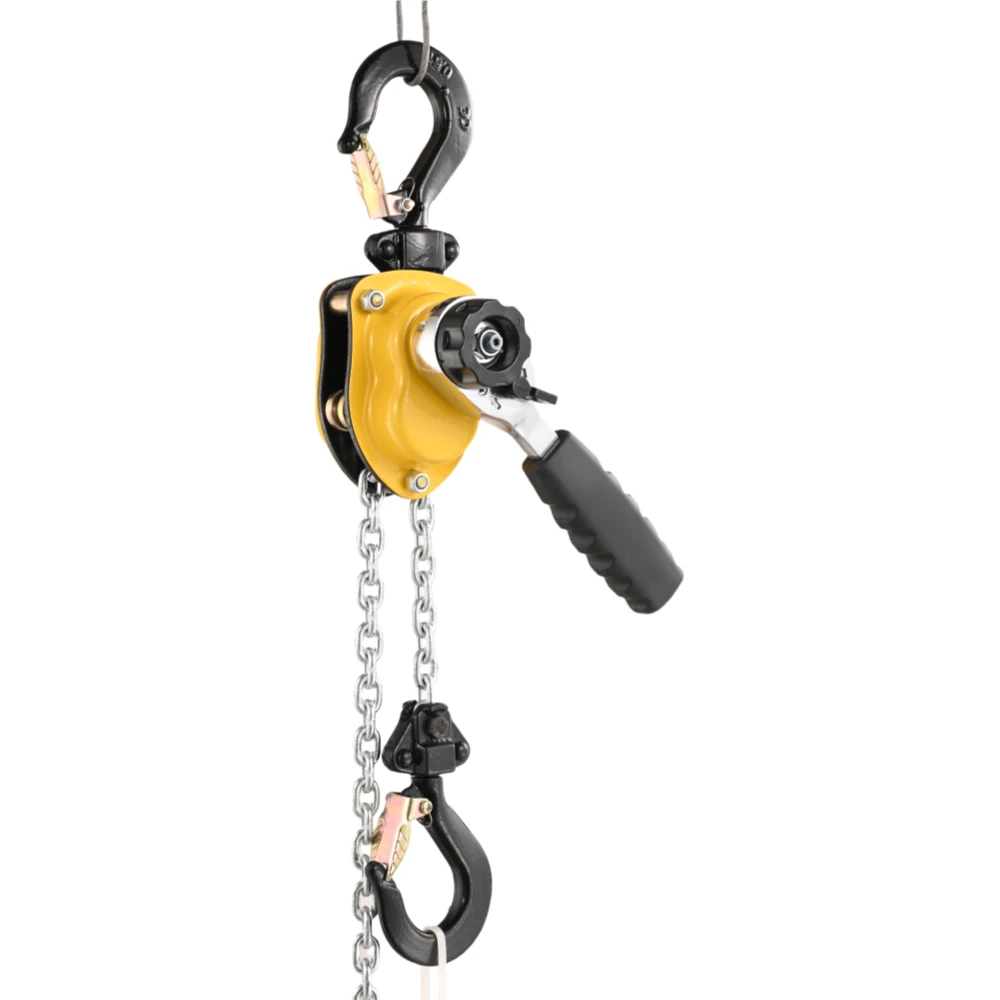 lever hoist type cs mini 250kg 500kg 750kg 10ft lever chain hoist w/portable hooks, 360°rotation hook