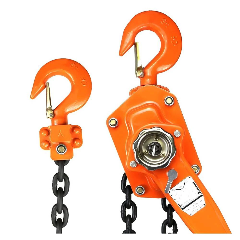 Lever Chain Hoist, Manual Lever Hoist, 10 Feet Lift Steel Chain G80 with Heavy Duty Hooks Industrial Grade Steel for Lifting Pulling Building Garages Warehouse