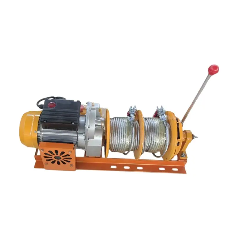 500/1000kg Dual Drums Double Reels Mini Clutch Winch 13cm+13cm 8MM 30M Galvanized Steel Rope,Fast Speed 24M/Min