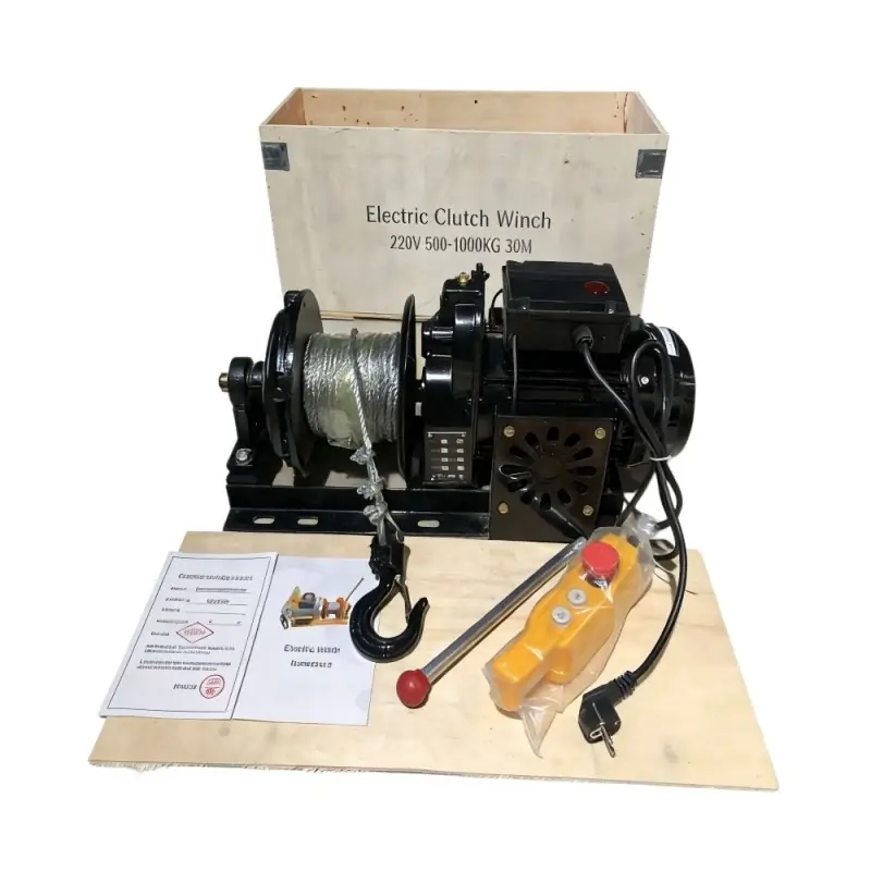 500/1000kg4HP 750/1500kg 5HP Single Phase One Reel Electric Winch with Clutch