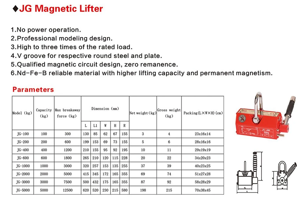 pml industrial permanent magnet lifter heavy duty work strong lifting magnets