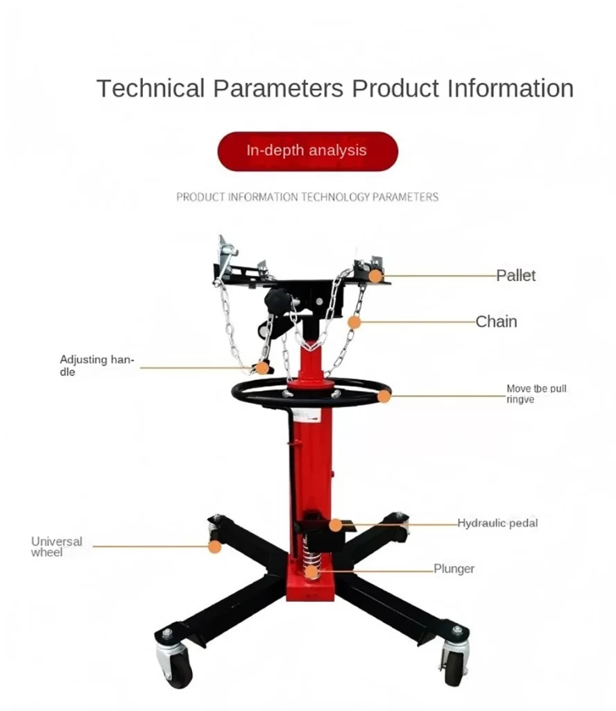 0.5t 1t telescopic engine transmission jack hydraulic transmission jack