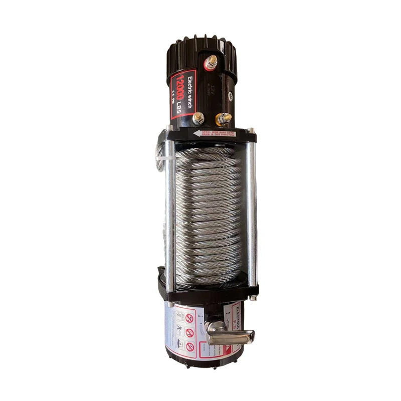 12000lbs 12V 24V Heavy Duty Electric Winch with Pure Copper Motor Galvanized Steel Cable, for Pickup Truck Off Road Vehicle Recovery