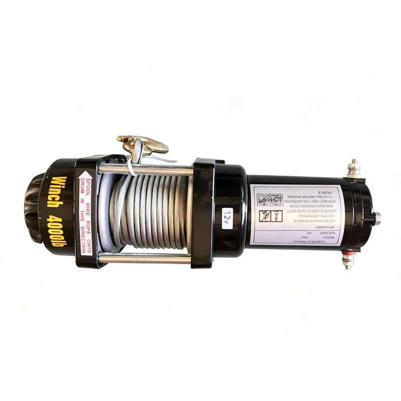 4000lbs 12V 24V Electric Winch Steel Cable Offroad ATV UTV Recovery Winch with Hand Remote Control Complete Mounting Kit