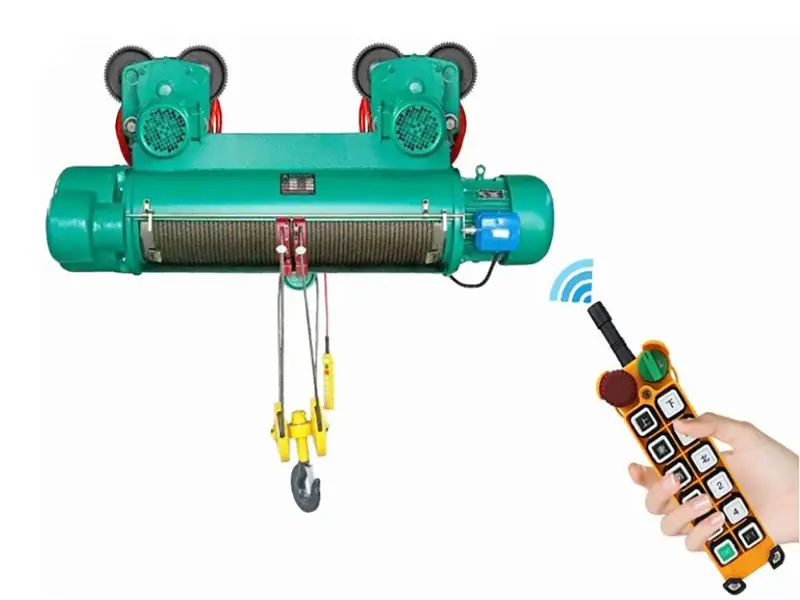 electric wire rope hoist with wireless remote controller